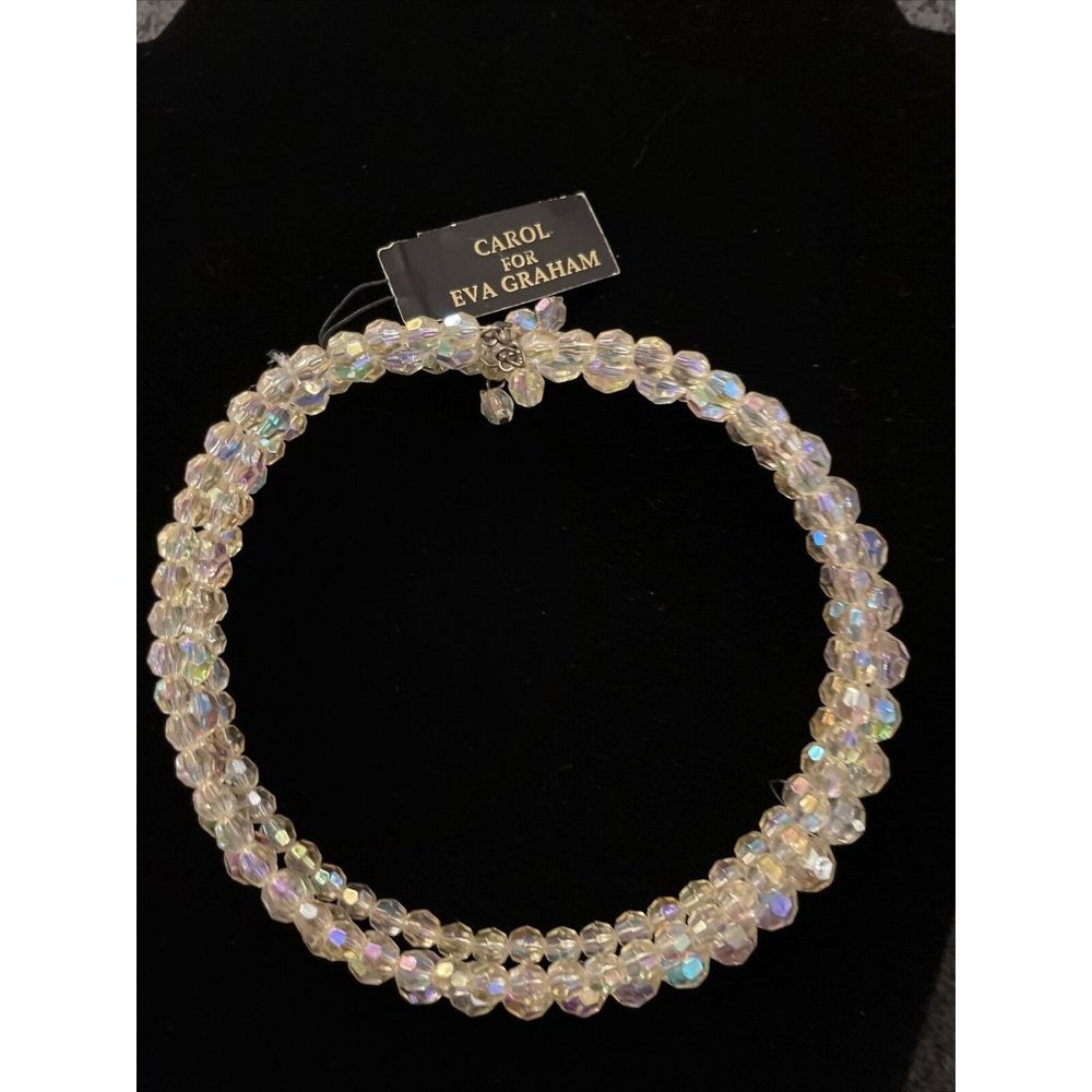 New Vintage Carol For Eva Graham Crystal Choker C1